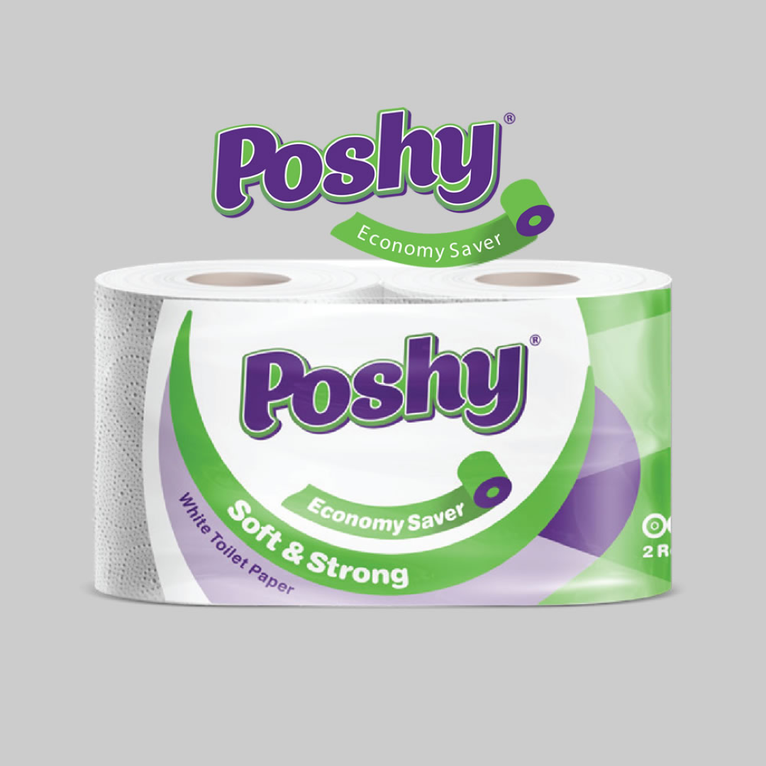  Poshy Economy Saver - 200 Sheets  Premium Blended  2 Ply - Four Pack